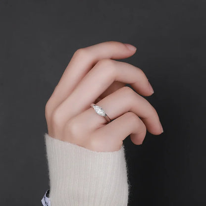 FIRERING 100% Genuine Olive Moissanite Ring 1ct with Certificate Passed Diamond Test Women Ring Jewelry Gift S925 Silver