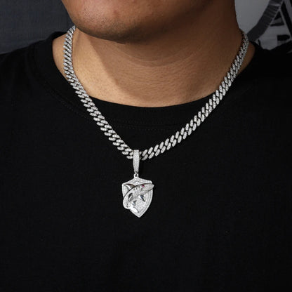 TUHE Unisex High Quality VVS1 Moissanite Iced Out Shark Pendant 18k electroplating For Men Women Hip Hop Jewelry Gift