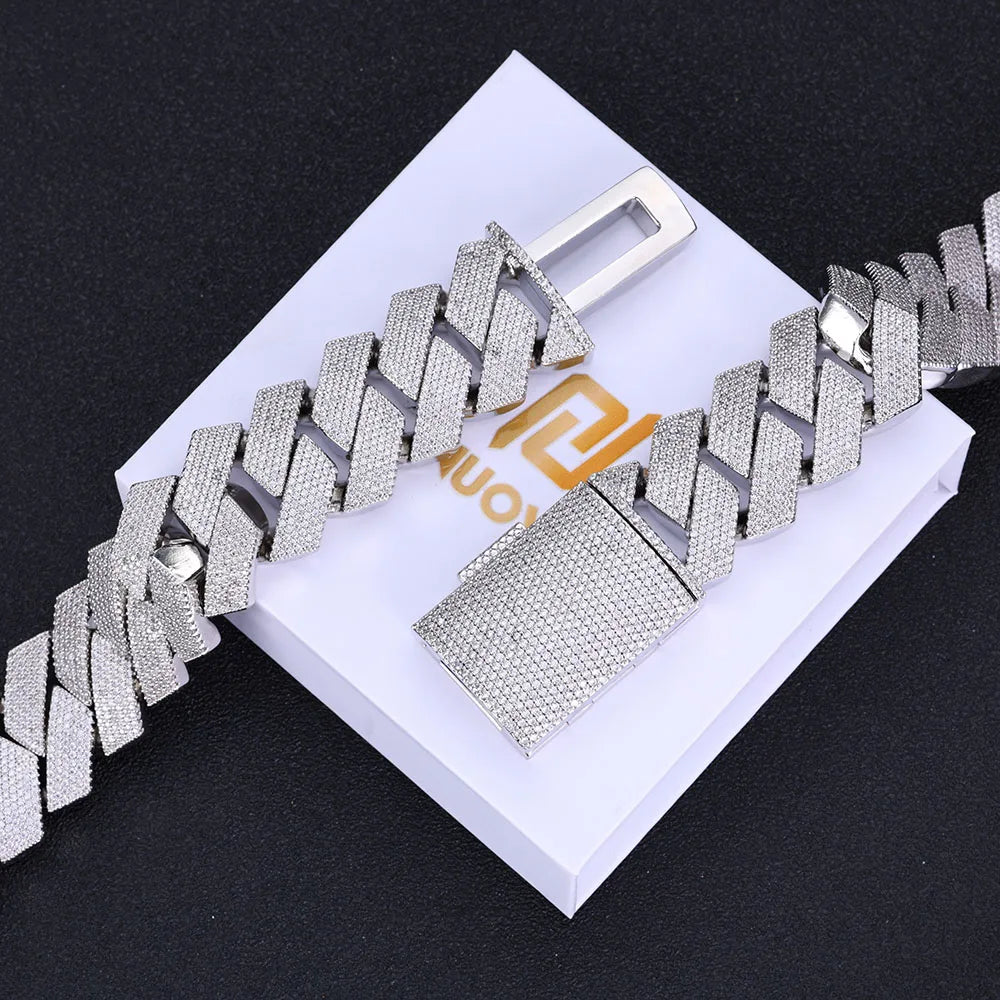 NUOYA 25MM Big heavy Iced Out Bracelet Men Woman Luxury Cz Cuban Link Bracelet Hip Hop Jewelry Drop Shipping ﻿