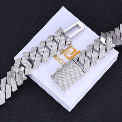 NUOYA 25MM Big heavy Iced Out Bracelet Men Woman Luxury Cz Cuban Link Bracelet Hip Hop Jewelry Drop Shipping ﻿